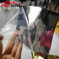 30CM*152CM/LOT High quality Silver chrome mirror film Chrome mirror vinyl car sticker with air free bubbles by free shipping