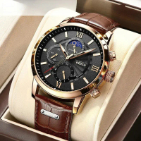 SHIIE Jam Tangan Pria Automatic / Matic Strap Tali kulit - Jam Tangan Cowok Kren Termurah