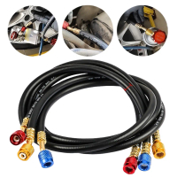 Selang pengecas bahan penyejuk, tiub fluorinasi 1 m dan 1.5 m, R22, R134a, R410A, tekanan 4000 PSI
