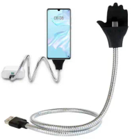 Smart Phone Type C Charger Cable Palm Cell Phone Holder Portable Creative Lazy Phone Support Lovely Flexible Data Cable