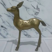 Patung Rusa Kuningan / Brass Deer Figurine Vintage