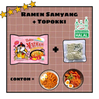 【Stok terdapat】 Ramen Samyang + Topokki / Halal Rice Cake