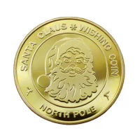 Christmas Coins Commemorative Coins Coin Collection Alloy Coins With Believe In The Magic Of Christmas Text Santa Coins for Kid