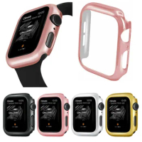 Watch Cover For Apple Watch 40MM 44MM Case Plating Plastic Bumper Hard Frame Cover For iWatch Series 5 4