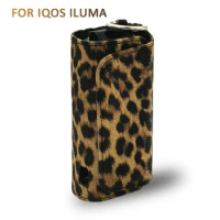 Leopard Flip Case for IQOS ILUMA Leather Wallet Pouch Bag Holder for ICOS ILUMA Case Accessories