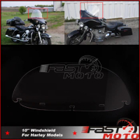 10" Air Spoiler Wind Screen Batwing Fairing Windshield Universal For Harley Yamaha Sportster Street Bob Dyna Road King Touring