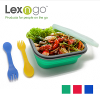 Lexngo 矽膠蓋可摺疊餐盒(中)