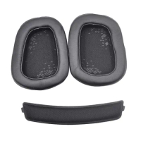 Ear Pads+Headband for Logitech G633 G933 Headphones Replacement Foam Earmuffs Ear Cushion Accessories