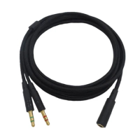3.5mm Universal 2 in 1 Gaming Headset Audio- Extend Cable for Cloud II/Alpha-/Cloud Flight/Core Headphone