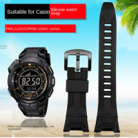 For Casio PROTREK Watch PRG-110Y PRG-110C PRW-1300Y PRW-1500Y PRG-130Y resin Sports strap 26mm Silicone watchband Accessories