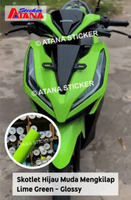 Skotlet Hijau Muda Glossy Doff Light Tea Tree Lime Apple Green Pastel Daun Pupus Ninja Kilap Dop Met