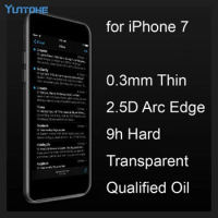 2000pcs/lot Front 2.5D Tempered Glass For iPhone 7 4.7 Inch 7 plus 5.5 0.33MM 9H Screen Protector Protective Film