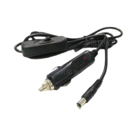 Thick Copper 12V Car Power Cable with Button Switch - DC5.5*2.1 - for Massage Pad, Chair, Speaker Charger