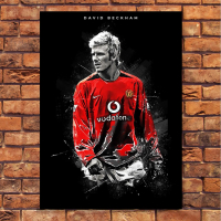 โปสเตอร์ เดวิด เบ็คแฮม David Beckham Manchester United Manu นักฟุตบอล Poster รับทำ โปสเตอร์ติดผนัง ข