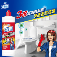 潔霜-S濃縮超強效浴廁清潔劑1050g-淨白青蘋