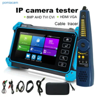 CCTV-tester-monitor IPC camera tester poe 8MP AHD TVI CVI SDI cable tracer RJ45 cable TDR test Rapid ONVIF cctv tester tool