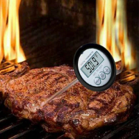 Instant Read Stainless Steel Food Thermometer, Household Probe, Kitchen with Clip, Meat Thermometers, Liquid Candy Digital