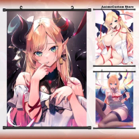 Anime Hololive VTuber Yuzuki Choco Cute Girl Cosplay Wall Scroll Roll Painting Poster Hanging Picture Poster Home Decor Art Gift