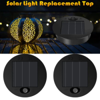 2Pcs Solar Light Replacement Top LED Solar Panel Lantern Lid for Outdoor Hanging Lanterns DIY Table Lights Decor IP65 Waterproof