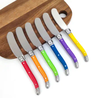 4Pcs/6Pcs Laguiole Stainless Steel Butter Knife Cheese Butter Jam Spatula Child Kid Sandwich Cheese Slicer Cheese Spreader