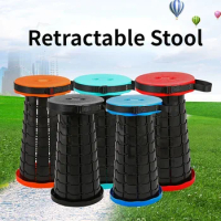 Outdoor Furniture Retractable Stool Chairs Portable Stool Lounge Folding Camping Stool Foldable Convenient Fishing Chair