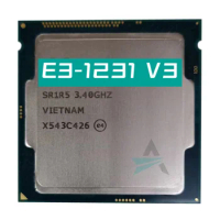 Xeon E3-1231V3 CPU 3.40GHz 8M LGA1150 Quad-core Desktop E3-1231 V3 processor Free shipping E3 1231 V3 E3 1231V3
