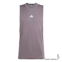 【下殺】Adidas 無袖背心 男裝 排汗 咖【運動世界】IS3712