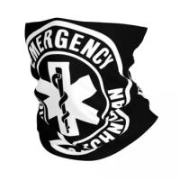 Custom Emt Star Of Life Emergency Medical Technician Logo Neck Gaiter Women Men UV Face Shield Winter Bandana Scarf for Hiking