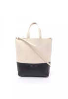 Celine Pre-Loved Celine Vertical Small Hippopotamus Handbag tote bag leather off white black 2WAY