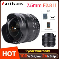 7 artisans 7artisans 7.5mm F2.8 II Fisheye Lens Ultra Wide-Angle for Sony E Canon EOS-M Fuji XF Nikon Z Micro M4/3 mount