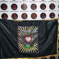 panji psht warna hitam halus kain berkualitas