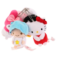 Sanrio Hello Kitty Cinnamoroll Little Twin Star Melody Bad Badtz Maru Cute Plush Doll Key Chain Stuffed Toy