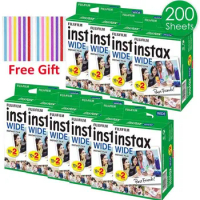 For Fujifilm Instax WIDE 210 200 300 100 500AF Instant Film Camera 10-200 Sheets Instax Mini WIDE Films Photo Paper
