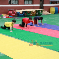 免運+開發票 彩色溜溜滑溜布道具幼兒園爬行器械兒童感統訓練器材戶外體能玩具