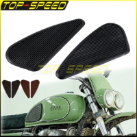 For Harley Motorcycle Gas Tank Knee Runbber Protection Pad Cafe Racer Chopper Bobber Sporster Softail Dyna Vintage Grip Stickers
