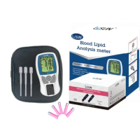 Portable Lipid Meter Cholesterol meter Test Kit Removable Battery