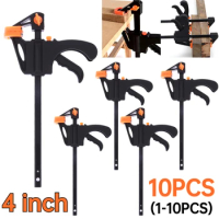 4 Inch Wood Clamp F Type Woodworking Work Bar Clamp Clip F Clamp Ratchet Release Sergeants for Carpentry Tool DIY Hand Tools