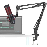 Hyperx Quadcast S Mic Stand Professional Adjustable Scissor Microphone Boom Arm Compatible With Hyperx Quadcast Mic Bracket