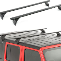 Roof Rack Cross Bars for 2007-2020 Jeep Wrangler JK JL for Rooftop Cargo Carrier Bag Luggage Kayak Canoe Bike Snowboard