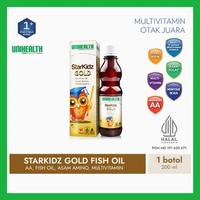 Unihealth Starkidz Gold Fish Oil 200ml Multivitamin Kecerdasan Otak Anak Juara