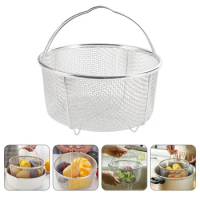 Stainless Steel Fry Basket, Wire Mesh Frying Basket Handle, Kitchen Strainer Colander, Serving Food, 8Inch