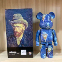 Bearbrick 400% Vincent Van Gogh Self-Portrait ABS Plastic Joints Rotating with Cracking Sound Foot sole with logo Be@rbrick 28cm