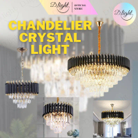 MODERN CEILING CRYSTAL CHANDELIER LIGHT PENDANT LAMP LED E14 LIGHT BULB BLACK GOLD LAMPU KRISTAL SIL