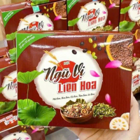 Bột Ngũ Cốc Ngũ Vị Liên Hoa Mộc Tâm hạt sen, tâm sen, lá sen hỗ trợ thanh nhiệt, dễ ngủ