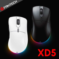 強強滾-【FANTECH】XD5 充電式2.4GHz 人體工學RGB無線電競滑鼠