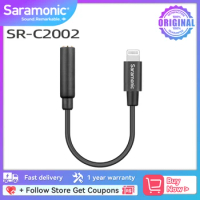 Saramonic SR-C2002 3.5mm TRRS Female to Apple MFi Certified Lightning Microphone Adapter Cable for iPhone iPad iOS Device(6cm)