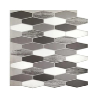 วอลล์เปเปอร์ติดผนัง Mosaic 3D รุ่น HJ-ATL11 ขนาด 30.5x30.5x0.1 ซม. (กล่อง 10 ชิ้น) สีเทา