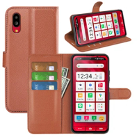 10Pcs PU Leather Flip Wallet Litchi Pattern Phone Case For Aquos ZERO 6 Wish SHG06 Simple Sumaho 6 Sense 7 Plus Sharp R8 Pro