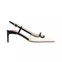 Roger Vivier [12.12 Dealcember] Viv’ Canard 55 Patent Leather Slingback Heels White