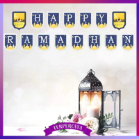 {TST} COD- Banner Flag Happy Ramadhan Bunting Warna Warni Backdrop Lebaran Dekorasi Hari Raya Murah